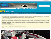 Tablet Screenshot of baylinerownersclub.org
